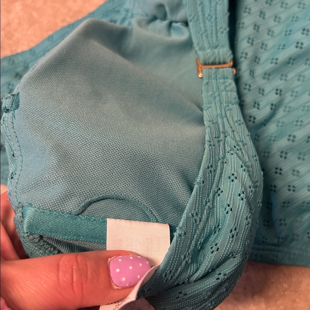 Time and Tru Turquoise Bandeau Bikini Large 12-14 - Picture 6 of 9